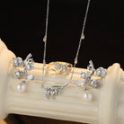 Lily of the Valley Jewelry Set - Ring, Necklace, and Earrings