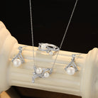 Gemini Zodiac Pearl Jewelry Set - Ring, Earrings, Necklace
