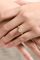 Vintage Victorian Oval Cut Moissanite Engagement Ring - Lahela Jewelry