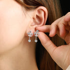 Lahela Jewelry Iris Flower Earrings Set, sterling silver Fleur-de-lis design