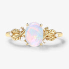 Nature-Inspired Elegance Oval Cut Opal Engagement Ring