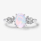 Nature-Inspired Elegance Oval Cut Opal Engagement Ring