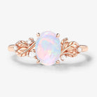 Nature-Inspired Elegance Oval Cut Opal Engagement Ring
