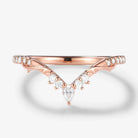 Thorn-Inspired Moissanite Curved Wedding Ring