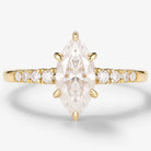 Minimalist Marquise Cut Moissanite Engagement Ring - Lahela Jewelry
