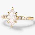Minimalist Marquise Cut Moissanite Engagement Ring - Lahela Jewelry