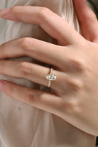 Minimalist Marquise Cut Moissanite Engagement Ring - Lahela Jewelry