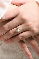 Marquise Cut 3ct Moissanite Vintage Victorian Style Ring Sets 2pcs