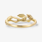 Leaf Wrap Straight Wedding Band