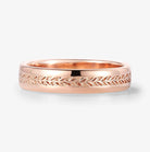 Nature-Inspired Leaf Pattern Men's Wedding Band