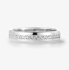 Nature-Inspired Leaf Pattern Men's Wedding Band