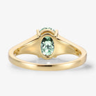 Vintage Bezel Oval Cut Sapphire Pavé Engagement Ring