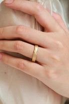 Leaf & Rose Engraving Men’s Wedding Band Ring For Him