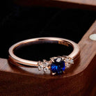 Vintage 0.5ct Lab Sapphire Oval Cut Engagement Ring With With Men's Wedding Band
