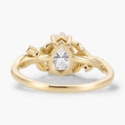 Nature Inspired Leaf and Moon Pear Cut Moonstone Engagement Ring - Eira