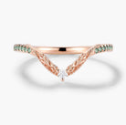 Vintage Nature Inspired Lab Diamond Curved Wedding Band - Vivienne For Jake