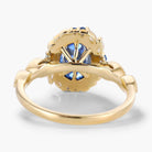 Vintage Bezel Oval Cut Royal Blue Sapphire Engagement Ring