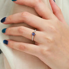 Moon Inspired Heart Cut Alexandrite Engagement Ring - Celestia