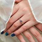 Moon Inspired Heart Cut Alexandrite Engagement Ring - Celestia