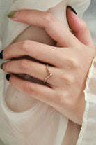 Vintage Nature Inspired Lab Diamond Curved Wedding Band - Vivienne For Jake