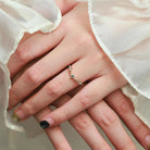 Nature Inspired V-Shaped Natural Green Sapphire Leaf & Vine Wedding Band - Elena