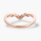 Pine Needle Leaf V-Shaped Moissanite Band - Rowena