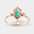 Custom Kite Cut Lab Padparadscha Engagement Ring with Alexandrite Accent Stone For Lauren Maddox