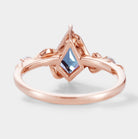 Nature-inspired Kite Cut Alexandrite Engagement Ring