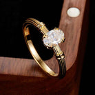 0.50ct Lab Grown Diamond Oval Cut Engagement Ring With Men's Band
